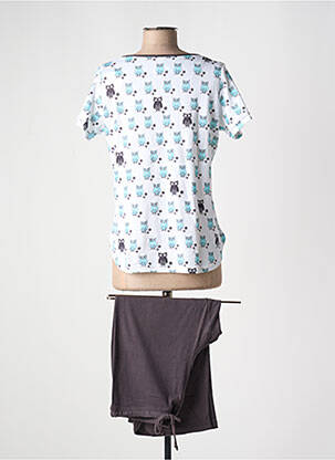 Pyjama tissage jersey marron CANAT femme