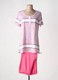 Pyjama tissage jersey rose CANAT femme