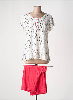 Pyjama tissage jersey rouge CANAT femme