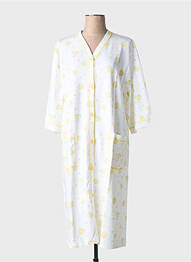 Chemise de nuit manches longues jaune CANAT femme