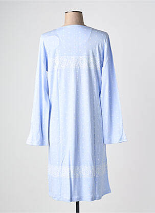 Chemise de nuit manches longues bleu CANAT femme