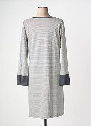 Chemise de nuit imprimé rayures gris CANAT femme