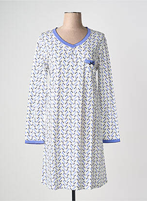 Chemise de nuit col v blanc CANAT femme