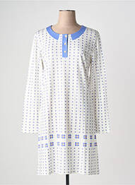 Chemise de nuit imprimé fleurs blanc CANAT femme