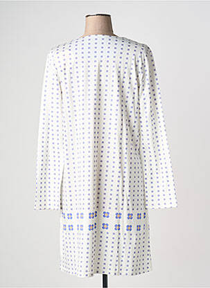Chemise de nuit imprimé fleurs blanc CANAT femme