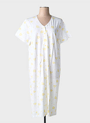 Chemise de nuit imprimé fleurs jaune CANAT femme