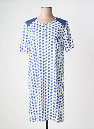 Chemise de nuit imprimé fantaisie bleu CANAT femme