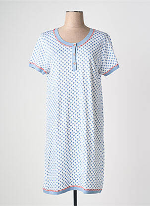 Chemise de nuit imprimé fantaisie blanc CANAT femme