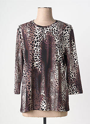 T-shirt manches 3/4 manches 3/4 marron HAJO femme