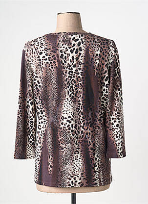 T-shirt manches 3/4 manches 3/4 marron HAJO femme