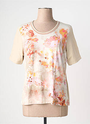 T-shirt stretch manches courtes beige RABE femme