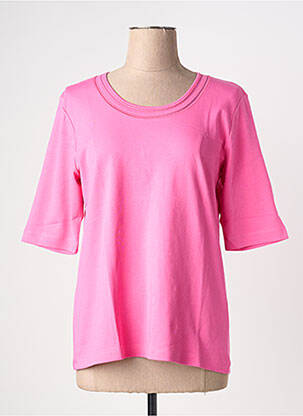 T-shirt coupe cintrée manches courtes rose RABE femme