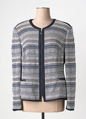 Veste casual col rond noir BARBARA LEBEK femme
