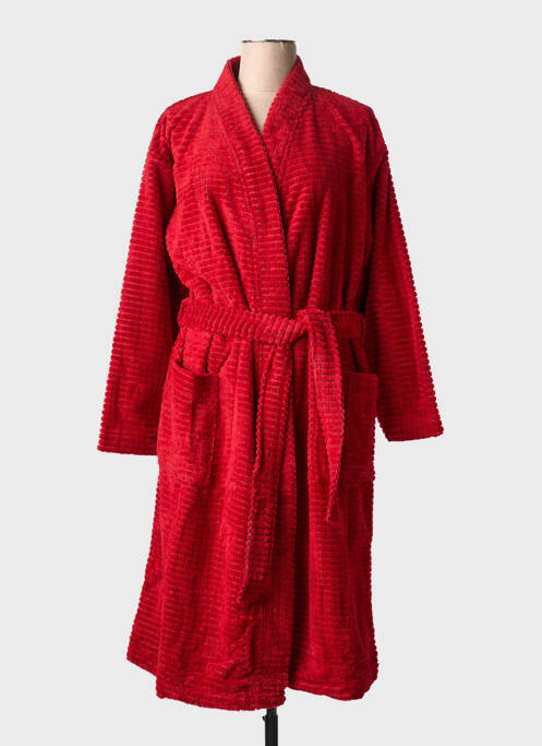 Robe de chambre manches longues rouge HAJO femme