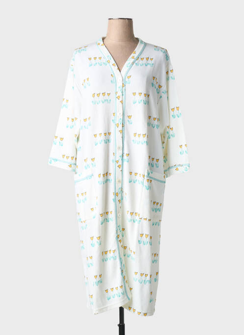 Chemise de nuit manches longues blanc CANAT femme