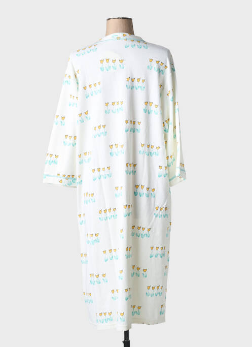 Chemise de nuit manches longues blanc CANAT femme