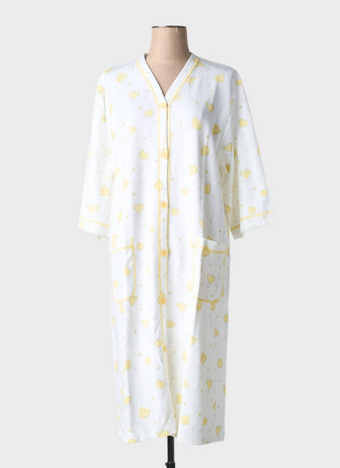Chemise de nuit manches longues jaune CANAT femme