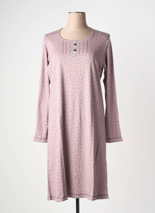 Chemise de nuit manches longues violet CANAT femme