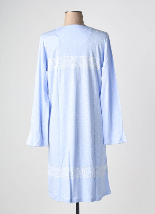Chemise de nuit manches longues bleu CANAT femme