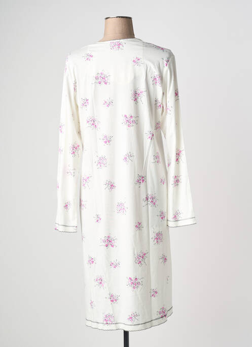 Chemise de nuit manches longues blanc CANAT femme