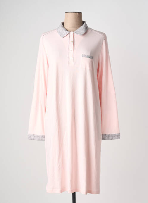 Chemise de nuit manches longues rose CANAT femme