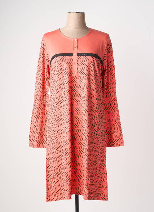 Chemise de nuit imprimé pois orange CANAT femme