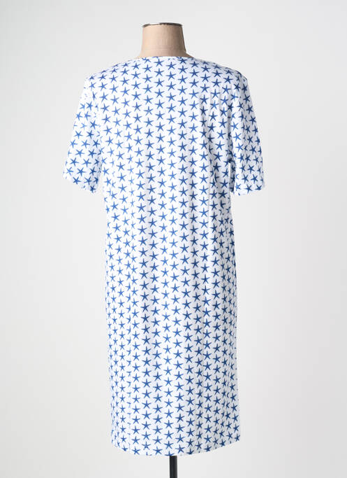 Chemise de nuit imprimé fantaisie bleu CANAT femme