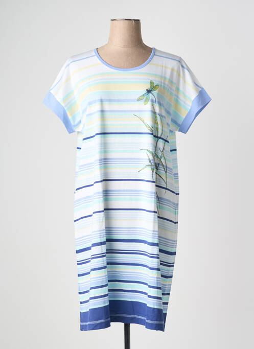 Chemise de nuit imprimé rayures bleu HAJO femme
