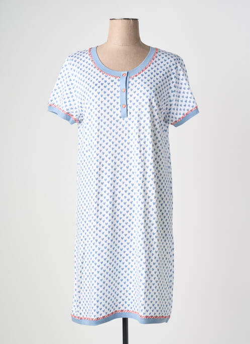 Chemise de nuit imprimé fantaisie blanc CANAT femme