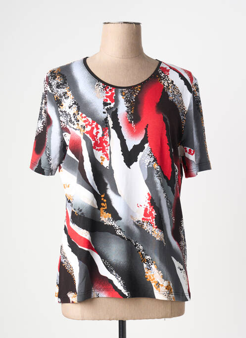 T-shirt imprimé fantaisie manches courtes noir HAJO femme