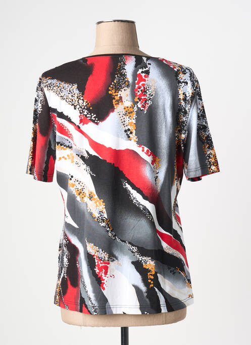 T-shirt imprimé fantaisie manches courtes noir HAJO femme