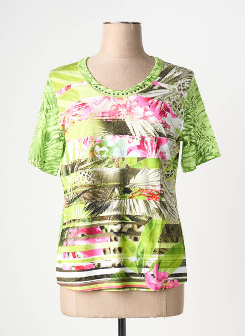 T-shirt stretch manches courtes vert RABE femme