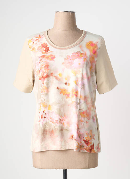 T-shirt stretch manches courtes beige RABE femme