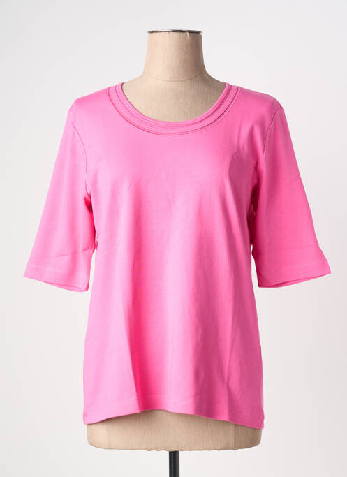 T-shirt coupe cintrée manches courtes rose RABE femme