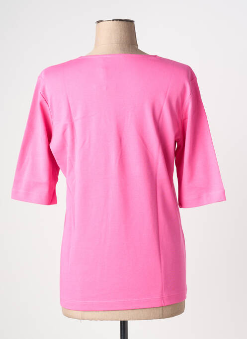 T-shirt coupe cintrée manches courtes rose RABE femme