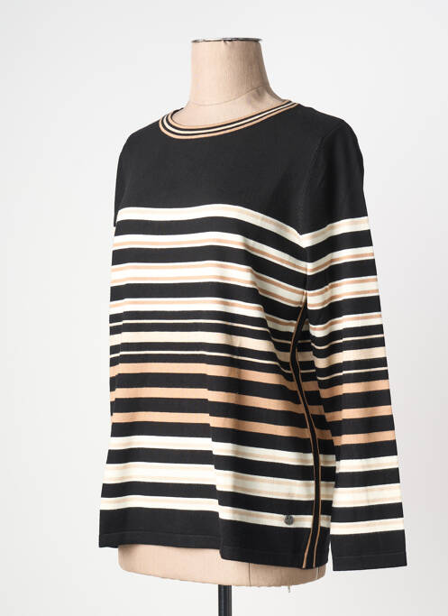 Pull col rond manches longues noir JOY OF LIFE femme