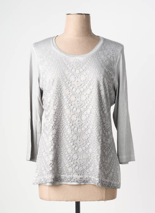 T-shirt stretch manches 3/4 gris RABE femme