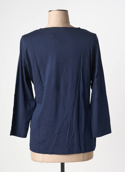 T-shirt sérigraphie floquée manches 3/4 bleu RABE femme