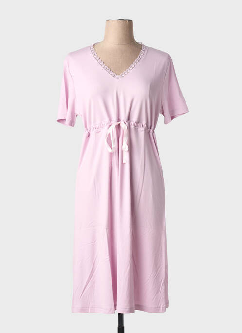 Chemise de nuit col v rose MEY femme