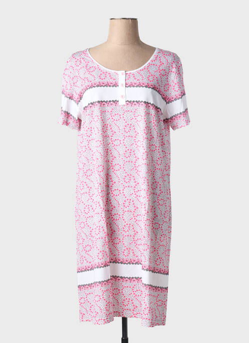 Chemise de nuit imprimé fantaisie rose CANAT femme
