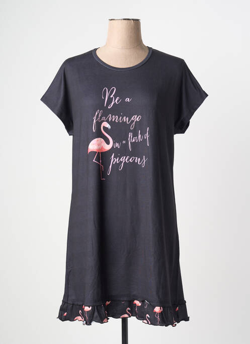 Chemise de nuit noir HAJO femme