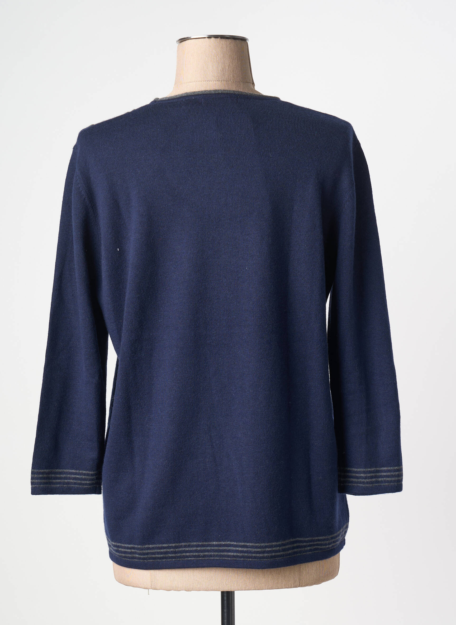 Pull femme à rayure bleu marine, noir, blanc, bordeaux Taille 42/44 - Vêtements