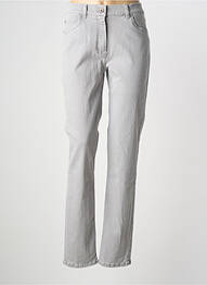 Jeans coupe droite stretch taille normale gris ANNA MONTANA femme