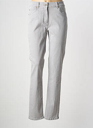 Jeans coupe droite stretch taille normale gris ANNA MONTANA femme