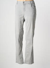 Pantalon droit stretch taille normale gris ANNA MONTANA femme