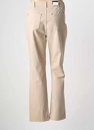 Pantalon droit stretch taille normale beige ANNA MONTANA femme