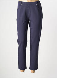 Pantalon 7/8 stretch taille normale bleu HAJO femme