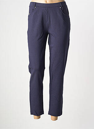 Pantalon 7/8 stretch taille normale bleu HAJO femme