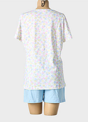 Pyjashort col rond blanc PILL femme