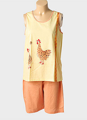 Pyjashort jaune PILL femme